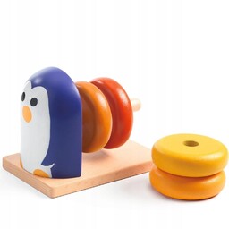 Djeco: drewniana układanka Pingwin