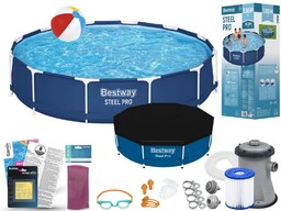 Basen Bestway 366x76 Ogrodowy Stelażowy 56681 12w1