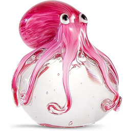 EUSTUMA Ręcznie dmuchana szklana ośmiornica figurka ozdoba, zwierzę