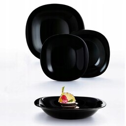 Luminarc serwis obiadowy Carine 18 el. czarny komplet
