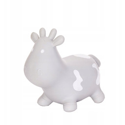 Gumowy skoczek Hoppimals krówka Jumping Cow szara +