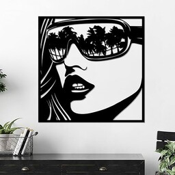 Stylowe, czarne dekoracyjne akcesoria ścienne, 50 x 49