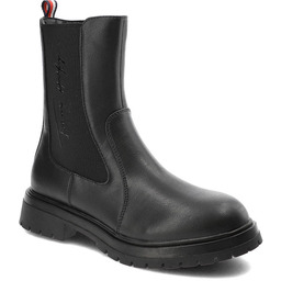 Tommy Hilfiger Czarne Botki Modne Buty Damskie