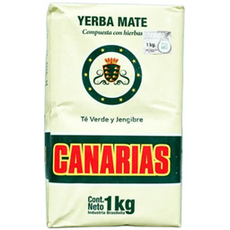 Yerba Mate Canarias Te Verde y Jengibre 1kg