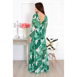 Sukienka maxi w zielone liście Alisson
