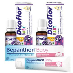 Zestaw 2x Dicoflor Baby krople, 5ml + Bepanthen