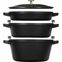 Staub Zestaw 3 Naczyń + Pokrywka 24 Cm