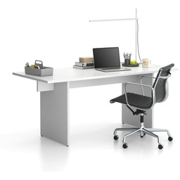 Biurko single SOLID, 180x80 cm, biały
