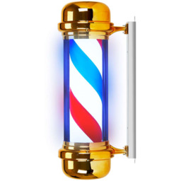 Lampa sufitowa z obrotowym cylindrem, czerwono-biało-niebieska