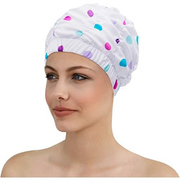 Fashy Czepek prysznicowy z szeroką opaską na głowę,