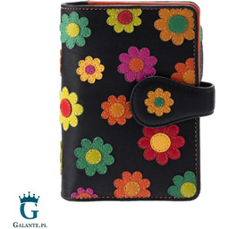 Portfel damski w kwiatki Visconti DS-82 RFID