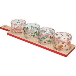 Decodoma Zestaw do serwowania z miskami szklanymi BOŻE