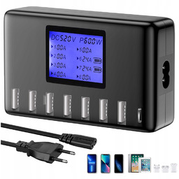 Ładowarka Usb 8 Portów Uniwersalna do telefonu sieciowa