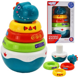 Woopie Baby Zabawka Sensoryczna Dino Układanka Piramidka