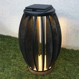 Les Jardins Lampa solarna LED Pastek drewno tekowe,