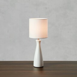 Markslöjd Lampa stołowa Birillo, biała, tekstylia/ceramika, E14