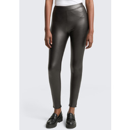 TOM TAILOR LEGGINSY DAMSKIE CZARNE IMITACJA SKÓRY L