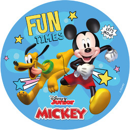 Dekoracyjny opłatek tortowy Myszka Mickey - 15,5 cm