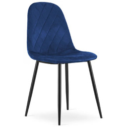 Elior Granatowe welurowe krzesło kuchenne S0-F88