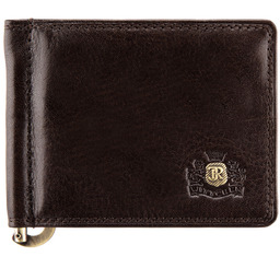 Banknotówka skórzana z herbem brązowa
