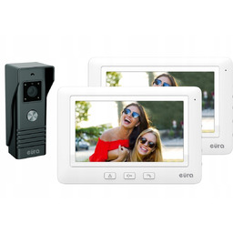 Wideodomofon domofon 2 dwa monitory 7" Brama