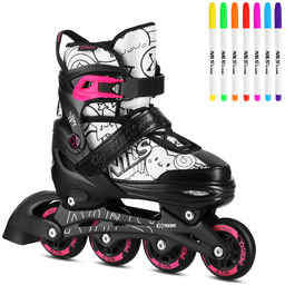 ŁYŻWOROLKI DZIECIĘCE 4w1 REGULOWANE NILS EXTREME NH10907 TINTY