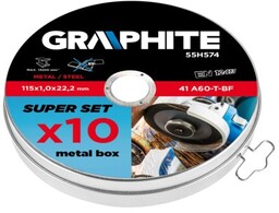 GRAPHITE Tarcza do cięcia 55H574 115mm (10 szt.)