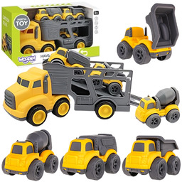 WOOPIE Laweta Zestaw 4w1 Pojazdy Budowlane