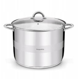 Garnek Indukcja Wysoki Stalowy Duży Pokrywka Konighoffer Faro
