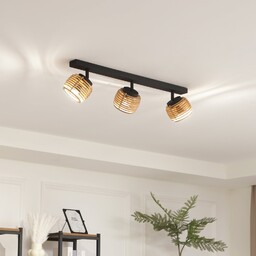 Lampa Sufitowa Lindby, Ediz, ściemnialny, czarny, jadalnia, metal,