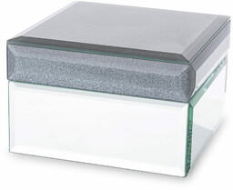 Szkatułka na biżuterię szklana pudełko glamour 8x12,5x12,5 144816