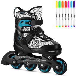 ŁYŻWOROLKI DZIECIĘCE 4w1 REGULOWANE NILS EXTREME NH10907 TINTY