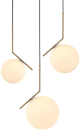 Mleczna Kula 30 Nowoczesna Lampa Wisząca złoty mosiądz