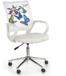 Młodzieżowy fotel obrotowy Ibis Butterfly biały