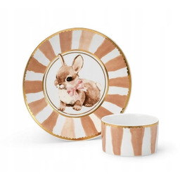 Elodie Details Zestaw obiadowy porcelanowy dla dziecka Bunny