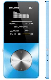 Odtwarzacz MP4 T1 32GB głośnik microSD MP3 niebies