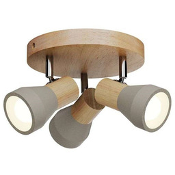 Lampa Sufitowa Lindby, Filiz, ściemnialny, szary, sypialnia, beton,