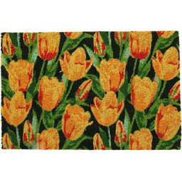 Wycieraczka kokosowa Orange tulips, 39 x 59 cm