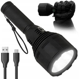 Latarka Led Taktyczna Akumulatorowa Wodoodporna Usb-c Mocna 3000lm