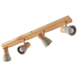 Lindby - Filiz 4 Lampa Sufitowa Concrete/Wood