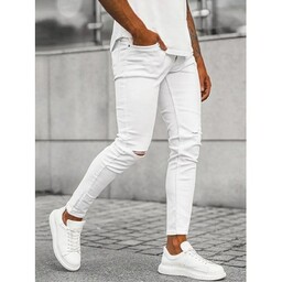 Spodnie jeansowe męskie białe OZONEE E/5391/01Z