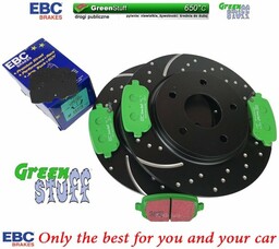 Tylne klocki GreenStuff + NAWIERCANE NACINANE tarcze hamulcowe