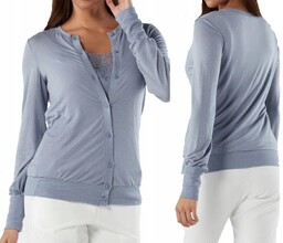 Intimissimi sweter kardigan damski niebieski klasyczny kaszmir modal