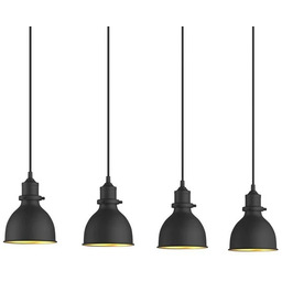 Lindby - Jasminka 4 Lampa Wisząca Black/Gold