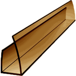 U-profil zamykający 2100mm brązowy 6mm