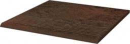 Paradyż SEMIR BROWN 29,8X29,8X1,1 STOPNICA RYFLOWANA PROSTA STRUKTURALNA