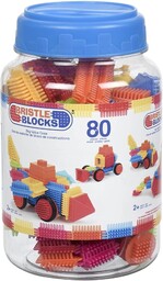 Bristle Blocks 3102Z  skrzynki, 80 sztuk, wielokolorowe