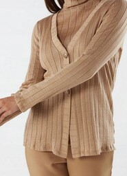 Intimissimi sweter damski beżowy kardigan jedwab wełna rozmiar