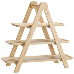 Patera bambusowa 3-piętrowa 43x13,5x39 cm