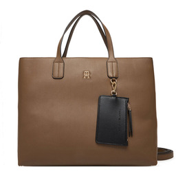 Torebka Tommy Hilfiger Th Icon Satchel AW0AW18122 Brązowy